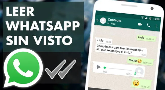 Conoce cómo leer un  mensaje de WhatsApp sin que se active el doble check azul en la aplicación.