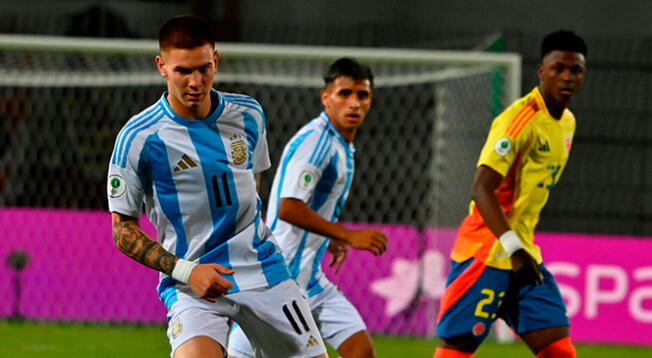 Argentina y Colombia empataron 1-1 por la fecha 2 del grupo B del Sudamericano Sub 20.