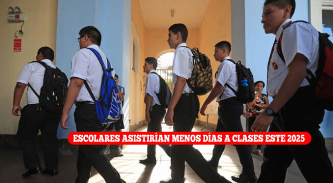 Escolares de colegios públicos asistirán a menos días a clases este 2025.