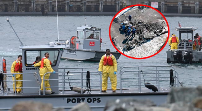 Avión de la Armada de Estados Unidos se estrella en la costa de San Francisco.