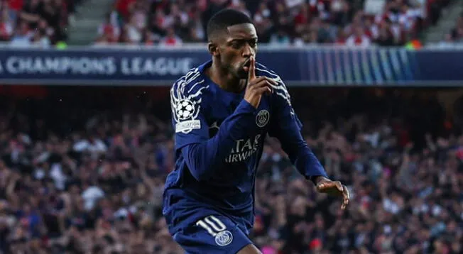 Ousmane Dembele marcó el primer gol del partido entre PSG vs Arsenal Ousmane Dembele marcó el primer gol del partido entre PSG vs Arsenal