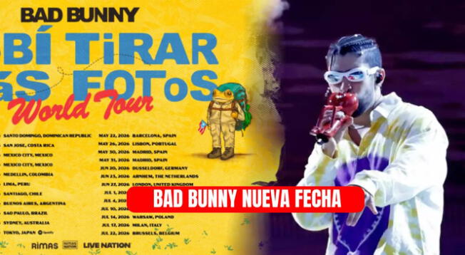 NUEVA FECHA para Bad Bunny: revisa a qué hora inicia la preventa NUEVA FECHA para Bad Bunny: revisa a qué hora inicia la preventa
