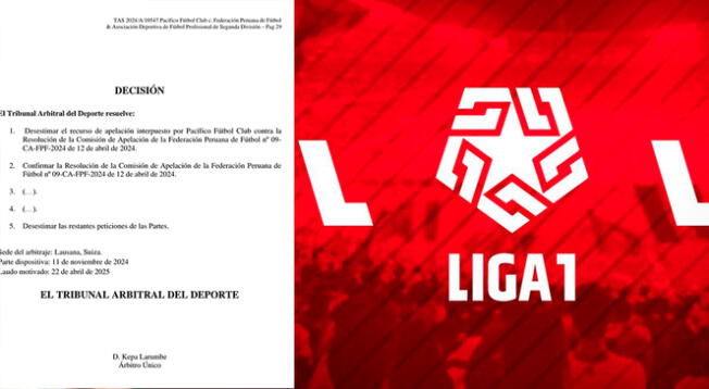 TAS ratificó decisión que tuvo la FPF con equipo que estuvo en la Liga 1 TAS ratificó decisión que tuvo la FPF con equipo que estuvo en la Liga 1