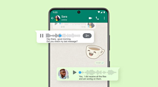 Mensajes transcritos en WhatsApp tendrán mayor personalización. Mensajes transcritos en WhatsApp tendrán mayor personalización.