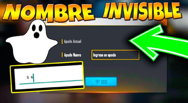 Guía completa para tener el nombre invisible en Free Fire. Guía completa para tener el nombre invisible en Free Fire.