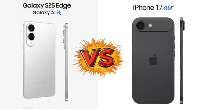 Conoce las diferencias entre el Galaxy S25 Edge de Samsung y el iPhone 17 Air de Apple Conoce las diferencias entre el Galaxy S25 Edge de Samsung y el iPhone 17 Air de Apple