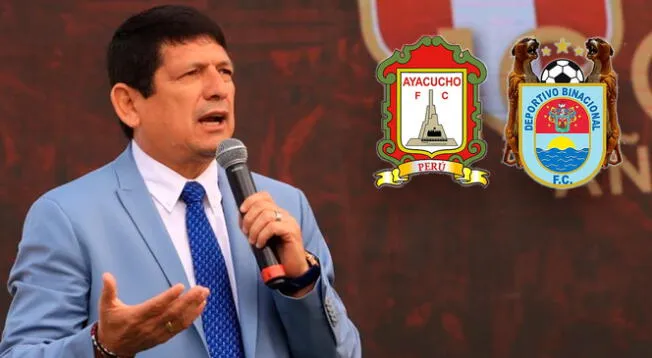 Agustín Lozano sobre el futuro de Binacional y Ayacucho FC en la Liga 1 Agustín Lozano sobre el futuro de Binacional y Ayacucho FC en la Liga 1