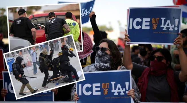 Las manifestaciones contra ICE se intensifican en Los Ángeles. Las manifestaciones contra ICE se intensifican en Los Ángeles.