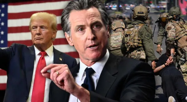Gavin Newsom asegura que el despliegue militar es una excusa para intensificar la situación. Gavin Newsom asegura que el despliegue militar es una excusa para intensificar la situación.