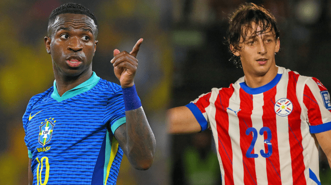 Brasil vs. Paraguay serán protagonistas de un partidazo por las Eliminatorias 2026.
