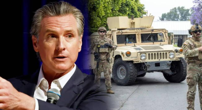 Newsom se muestra en desacuerdo con envío de marines a EE. UU. Newsom se muestra en desacuerdo con envío de marines a EE. UU.