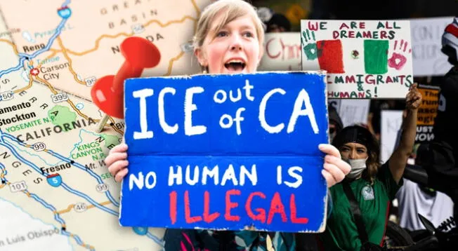 Protestas en contra de ICE en ciudades de California. Protestas en contra de ICE en ciudades de California.