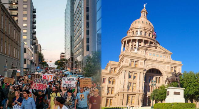 El Capitolio fue evacuado ante la convocatoria de protestas que se están realizando en Texas.