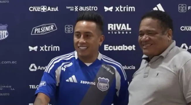 Christian Cueva fue presentado en Emelec. Christian Cueva fue presentado en Emelec.