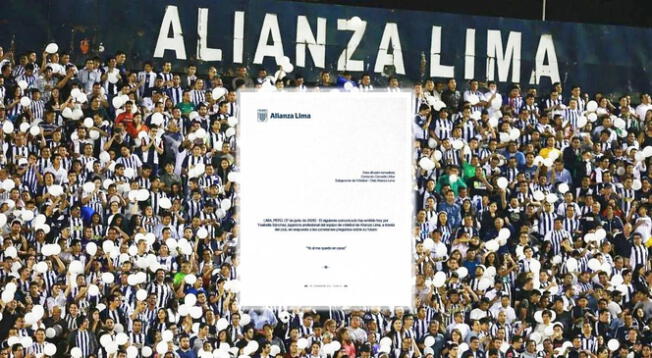 Alianza Lima sorprendió con anuncio. Alianza Lima sorprendió con anuncio.