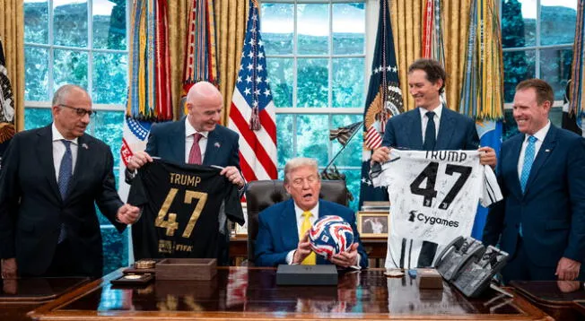 Juventus y Gianni Infantino junto a Donal Trump Juventus y Gianni Infantino junto a Donal Trump