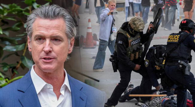Gavin Newsom es criticado por su gestión durante las redadas en LA. Gavin Newsom es criticado por su gestión durante las redadas en LA.