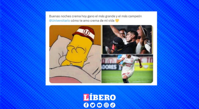 Los seguidores Universitario de Deportes gozaron de la victoria en redes sociales.
