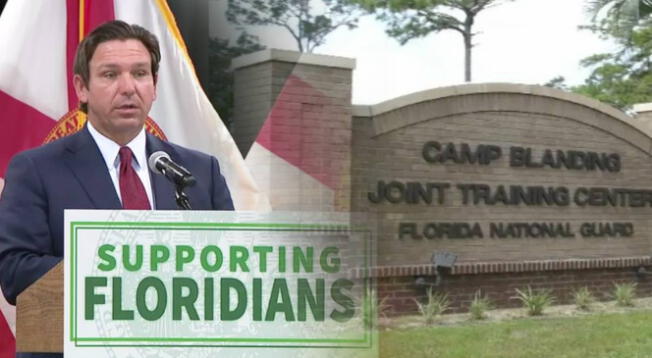 DeSantis confirmó planes para un nuevo centro de detención de ICE. DeSantis confirmó planes para un nuevo centro de detención de ICE.