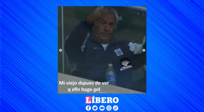'Pipo' feliz con el gol de Gaibor ante Melgar. 'Pipo' feliz con el gol de Gaibor ante Melgar.