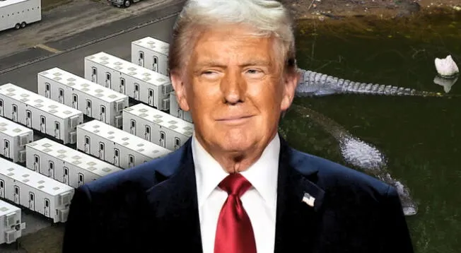 Se espera la presencia de Trump en esta mega prisión migratoria rodeada de caimanes. Se espera la presencia de Trump en esta mega prisión migratoria rodeada de caimanes.