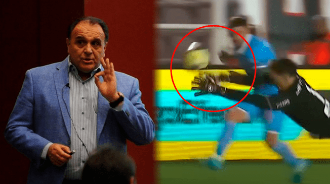 Miguel Scime analizó la jugada polémica de la mano de Sebastián Britos fuera del área. Miguel Scime analizó la jugada polémica de la mano de Sebastián Britos fuera del área.