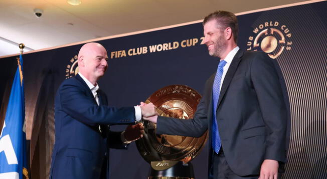 Gianni Infantino y Eric Trump en la apertura de la sede FIFA en Nueva York Gianni Infantino y Eric Trump en la apertura de la sede FIFA en Nueva York