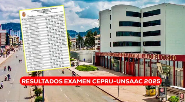 Revisa la lista de ingresantes a la CEPRU-UNSAAC tras rendir el cuarto examen presencial para el ciclo ordinario 2025-I. Revisa la lista de ingresantes a la CEPRU-UNSAAC tras rendir el cuarto examen presencial para el ciclo ordinario 2025-I.