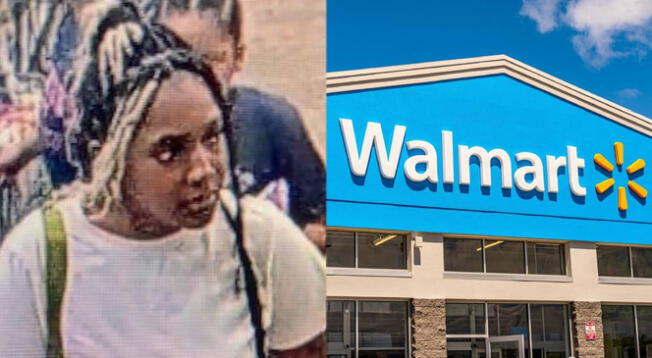Las cámaras captaron a la sospechosa antes de atacar a la cajera en Walmart. Las cámaras captaron a la sospechosa antes de atacar a la cajera en Walmart.