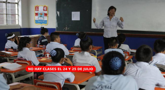 Suspensión de clases este 24 y 25 de julio: consulta sobre las fechas