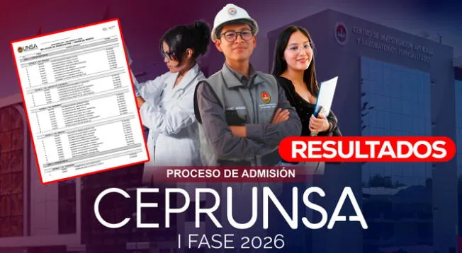 Accede a los resultados del examen de admisión CEPRUNSA I Fase 2026.