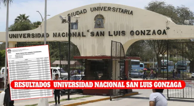 Mira los resultados de la Universidad Nacional San Luis Gonzaga 2025. Mira los resultados de la Universidad Nacional San Luis Gonzaga 2025.