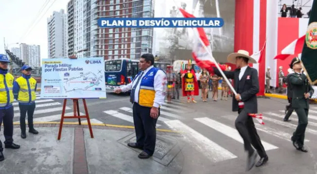 Desvío vehicular por el desfile de Fiestas Patrias 2025