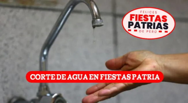 Sedapal confirmó que habrá corte de agua este 28 de julio. Sedapal confirmó que habrá corte de agua este 28 de julio.