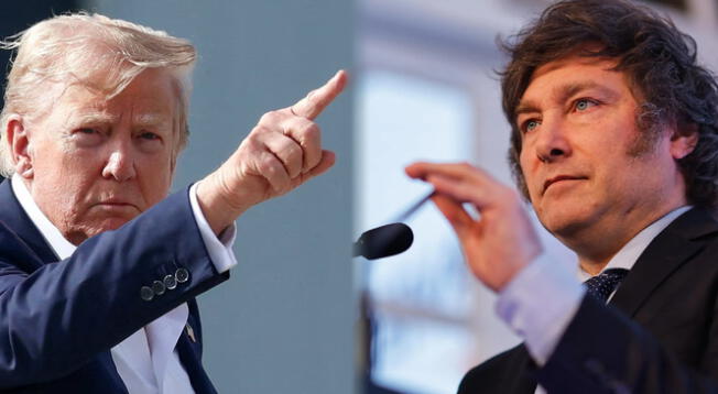 Donald Trump y Javier Milei son mandatarios de Estados Unidos y Argentina respectivamente.