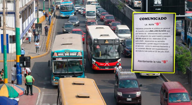 Empresa con ruta desde Los Olivos hasta el Cercado de Lima aumenta su pasaje.
