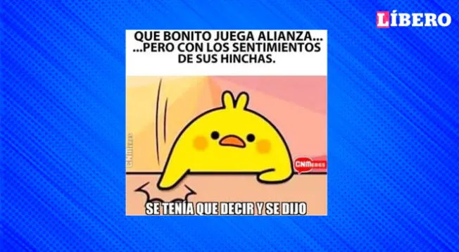 Alianza Lima se convirtió en una de las 'víctimas' de los graciosos memes. Alianza Lima se convirtió en una de las 'víctimas' de los graciosos memes.