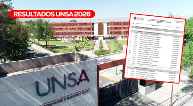 Accede a la lista de ingresantes del examen ordinario I Fase 2026 de la UNSA.