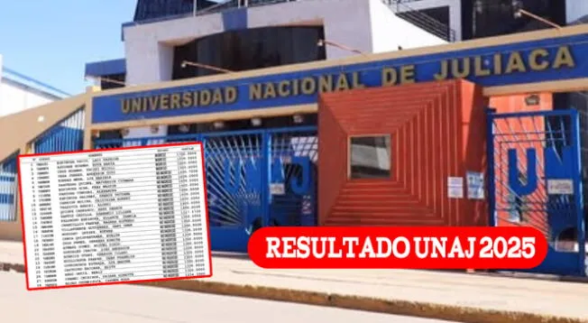 Mira los resultados de examen de admisión UNJ 2025 - II.