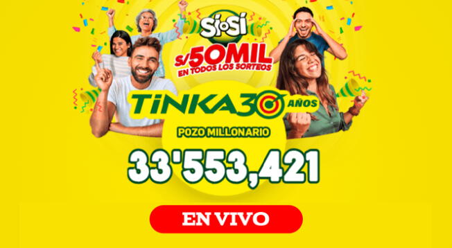 Mira los resultados de La Tinka del domingo 10 de agosto. Mira los resultados de La Tinka del domingo 10 de agosto.