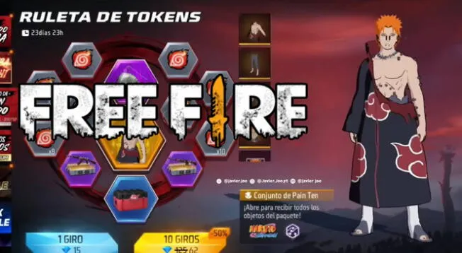 Puedes obtener la Skin de Nagato 'Pain' sin gastar tantos diamantes en Free Fire x Naruto. Puedes obtener la Skin de Nagato 'Pain' sin gastar tantos diamantes en Free Fire x Naruto.