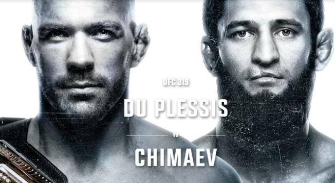 Du Plessis vs Chimaev se enfrentan por la pelea estelar de UFC 319