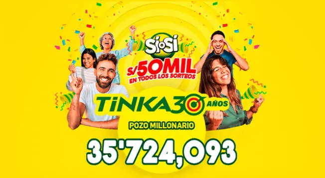 Mira los últimos resultados del sorteo La Tinka de HOY, domingo 17 de agosto del 2025.