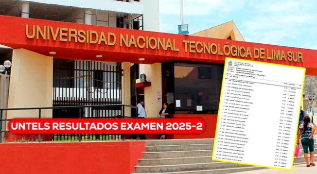 Revisa los resultados del examen de admisión 2025-2 de la Universidad Nacional Tecnológica de Lima Sur. Revisa los resultados del examen de admisión 2025-2 de la Universidad Nacional Tecnológica de Lima Sur.