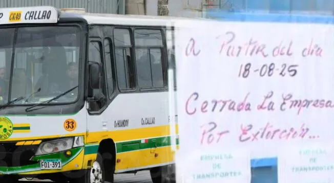 Empresa de transportes anunció que no volverá a funcionar tras extorsiones