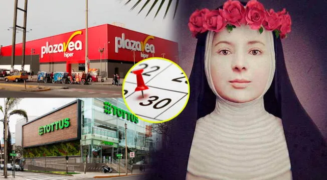 Horarios de Tottus, Plaza Vea y Metro en el feriado por Santa Rosa de Lima.