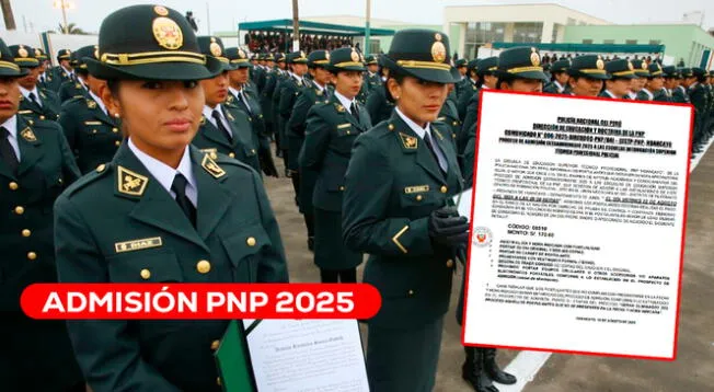 Conoce más detalles de la convocatoria del Proceso de Admisión Extraordinario 2025 a las EESTP PNP.