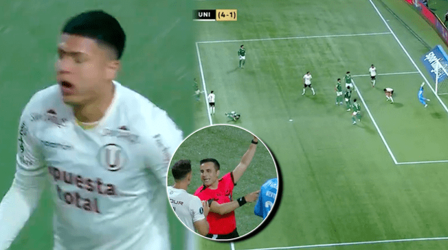Jairo Conchahabía marcado un golazo para Universitario ante Palmeiras por la Copa Libertadores.