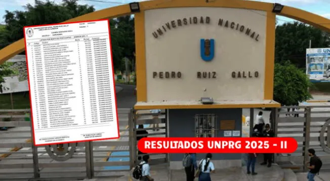 Mira los resultados del examen de admisión de la Universidad Nacional Pedro Ruiz Gallo 2025 - II. Mira los resultados del examen de admisión de la Universidad Nacional Pedro Ruiz Gallo 2025 - II.