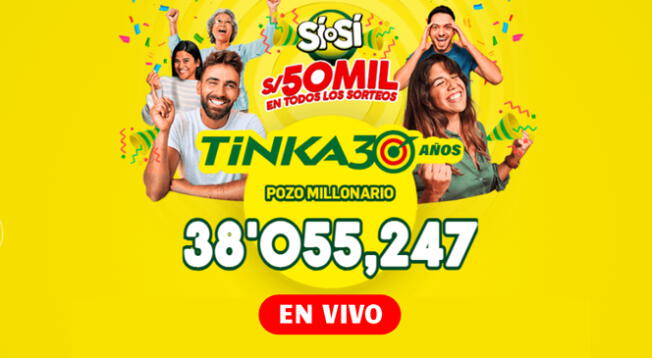 Mira los últimos resultados de La Tinka del domingo 24 de agosto. Mira los últimos resultados de La Tinka del domingo 24 de agosto.